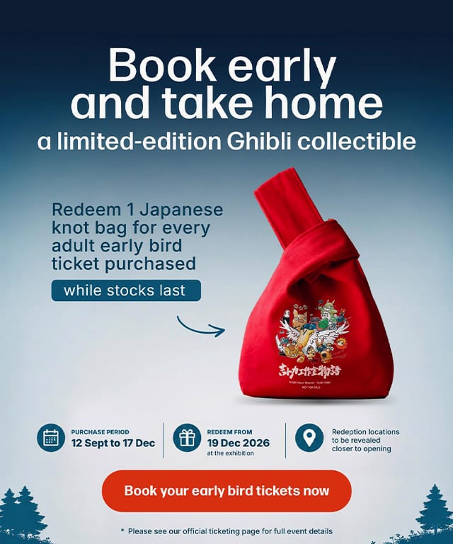 Buy your tickets early and bring home a Japanese Knot Bag as a gift